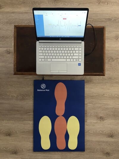 Neurometric Balance Mat enables balance testing with eyes open and eyes closed